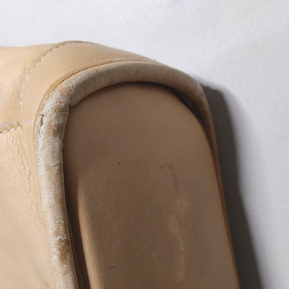 Coach Beige Leather Tote Bag 9305 Costa Rica Double Handles Open Top Design - Picture 9 of 16